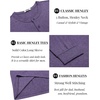 image:imageCOOFANDY Mens Henley TShirt Long Sleeve Casual Lightweight Pullover Shirts Soft Stretch Basic Tees Fall TopsPurple