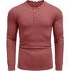 image:imageCOOFANDY Mens Henley TShirt Long Sleeve Casual Lightweight Pullover Shirts Soft Stretch Basic Tees Fall TopsRed