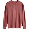 image:imageCOOFANDY Mens Henley TShirt Long Sleeve Casual Lightweight Pullover Shirts Soft Stretch Basic Tees Fall TopsRed