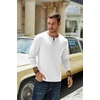 image:imageCOOFANDY Mens Henley TShirt Long Sleeve Casual Lightweight Pullover Shirts Soft Stretch Basic Tees Fall TopsWhite