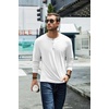 image:imageCOOFANDY Mens Henley TShirt Long Sleeve Casual Lightweight Pullover Shirts Soft Stretch Basic Tees Fall TopsWhite