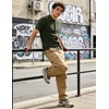 image:imageCOOFANDY Mens Knit Button Down Shirts Short Sleeve Polo Shirt Casual Vintage Summer Beach ShirtsArmy Green