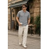 image:imageCOOFANDY Mens Knit Button Down Shirts Short Sleeve Polo Shirt Casual Vintage Summer Beach ShirtsLight Gray