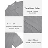 image:imageCOOFANDY Mens Knit Button Down Shirts Short Sleeve Polo Shirt Casual Vintage Summer Beach ShirtsLight Gray