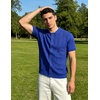 image:imageCOOFANDY Mens Knit Button Down Shirts Short Sleeve Polo Shirt Casual Vintage Summer Beach ShirtsRoyal Blue