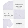 image:imageCOOFANDY Mens Knit Button Down Shirts Short Sleeve Polo Shirt Casual Vintage Summer Beach ShirtsWhite