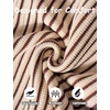 image:imageCOOFANDY Mens Knit Button Down Shirts Short Sleeve Polo Shirt Vintage Striped Casual ShirtsApricot Brown Stripe