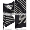 image:imageCOOFANDY Mens Knit Button Down Shirts Short Sleeve Polo Shirt Vintage Striped Casual ShirtsBlack Beige