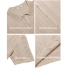 image:imageCOOFANDY Mens Knit Shirts Short Sleeve Button Down Polo Shirt Fashion Casual Summer Beach ShirtsApricot
