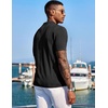 image:imageCOOFANDY Mens Knit Shirts Short Sleeve Button Down Polo Shirt Fashion Casual Summer Beach ShirtsBlack