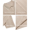 image:imageCOOFANDY Mens Knit Shirts Short Sleeve Button Down Polo Shirt Fashion Casual Summer Beach ShirtsClassic Apricot  White