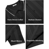 image:imageCOOFANDY Mens Knit Shirts Short Sleeve Button Down Polo Shirt Fashion Casual Summer Beach ShirtsClassic Black  White
