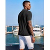 image:imageCOOFANDY Mens Knit Shirts Short Sleeve Button Down Polo Shirt Fashion Casual Summer Beach ShirtsClassic Black  White