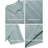 image:imageCOOFANDY Mens Knit Shirts Short Sleeve Button Down Polo Shirt Fashion Casual Summer Beach ShirtsClassic Ice Green  White