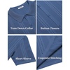 image:imageCOOFANDY Mens Knit Shirts Short Sleeve Button Down Polo Shirt Fashion Casual Summer Beach ShirtsDenim Blue