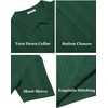 image:imageCOOFANDY Mens Knit Shirts Short Sleeve Button Down Polo Shirt Fashion Casual Summer Beach ShirtsGreen