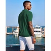 image:imageCOOFANDY Mens Knit Shirts Short Sleeve Button Down Polo Shirt Fashion Casual Summer Beach ShirtsGreen