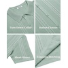image:imageCOOFANDY Mens Knit Shirts Short Sleeve Button Down Polo Shirt Fashion Casual Summer Beach ShirtsIce Green