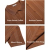 image:imageCOOFANDY Mens Knit Shirts Short Sleeve Button Down Polo Shirt Fashion Casual Summer Beach ShirtsLight Brown