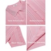 image:imageCOOFANDY Mens Knit Shirts Short Sleeve Button Down Polo Shirt Fashion Casual Summer Beach ShirtsLight Pink