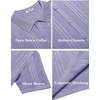 image:imageCOOFANDY Mens Knit Shirts Short Sleeve Button Down Polo Shirt Fashion Casual Summer Beach ShirtsLilac