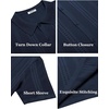 image:imageCOOFANDY Mens Knit Shirts Short Sleeve Button Down Polo Shirt Fashion Casual Summer Beach ShirtsNavy Blue