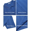 image:imageCOOFANDY Mens Knit Shirts Short Sleeve Button Down Polo Shirt Fashion Casual Summer Beach ShirtsRoyal Blue