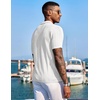 image:imageCOOFANDY Mens Knit Shirts Short Sleeve Button Down Polo Shirt Fashion Casual Summer Beach ShirtsWhite