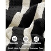image:imageCOOFANDY Mens Knit Shirts Short Sleeve Button Down Polo Shirt Striped Casual Summer Beach ShirtsBlack  Beige