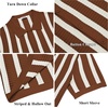 image:imageCOOFANDY Mens Knit Shirts Short Sleeve Button Down Polo Shirt Striped Casual Summer Beach ShirtsCaramel  Beige