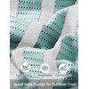 image:imageCOOFANDY Mens Knit Shirts Short Sleeve Button Down Polo Shirt Striped Casual Summer Beach ShirtsIce Green  White