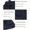 image:imageCOOFANDY Mens Linen Shirts Short Sleeve Casual Button Down Shirts Beach Summer Wedding TopsDark Blue