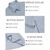 image:imageCOOFANDY Mens Linen Shirts Short Sleeve Casual Button Down Shirts Beach Summer Wedding TopsLight Blue