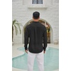 image:imageCOOFANDY Mens Long Sleeve Button Down Shirt Casual Untucked Shirts Summer Beach Wedding Linen Textured ShirtsBlack