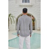 image:imageCOOFANDY Mens Long Sleeve Button Down Shirt Casual Untucked Shirts Summer Beach Wedding Linen Textured ShirtsLight Grey