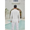 image:imageCOOFANDY Mens Long Sleeve Button Down Shirt Casual Untucked Shirts Summer Beach Wedding Linen Textured ShirtsWhite