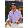 image:imageCOOFANDY Mens Long Sleeve Button Down Shirts Casual Untucked Shirts for Men Dress Shirts Beach Wedding ShirtsLavender