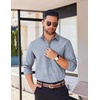 image:imageCOOFANDY Mens Long Sleeve Button Down Shirts Casual Untucked Shirts for Men Dress Shirts Beach Wedding ShirtsLight Bluediamond