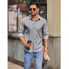 image:imageCOOFANDY Mens Long Sleeve Button Down Shirts Casual Untucked Shirts for Men Dress Shirts Beach Wedding ShirtsLight Grey