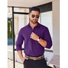 image:imageCOOFANDY Mens Long Sleeve Button Down Shirts Casual Untucked Shirts for Men Dress Shirts Beach Wedding ShirtsPurple