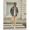 image:imageCOOFANDY Mens Long Sleeve Button Down Work Shirt with Flap PocketsArmy Green