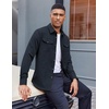 image:imageCOOFANDY Mens Long Sleeve Button Down Work Shirt with Flap PocketsDark Blue