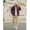 image:imageCOOFANDY Mens Long Sleeve Button Down Work Shirt with Flap PocketsDark Red