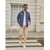 image:imageCOOFANDY Mens Long Sleeve Button Down Work Shirt with Flap PocketsGrey Blue