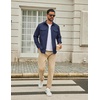 image:imageCOOFANDY Mens Long Sleeve Button Down Work Shirt with Flap PocketsNavy Blue
