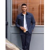 image:imageCOOFANDY Mens Long Sleeve Button Down Work Shirt with Flap PocketsNavy Blue