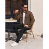 image:imageCOOFANDY Mens Long Sleeve Shirts Casual Button Down Shirt Wrinkle Free Dress Shirt with PocketBrown