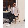image:imageCOOFANDY Mens Long Sleeve Shirts Casual Button Down Shirt Wrinkle Free Dress Shirt with PocketKhaki