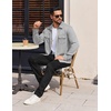 image:imageCOOFANDY Mens Long Sleeve Shirts Casual Button Down Shirt Wrinkle Free Dress Shirt with PocketLight Grey