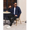 image:imageCOOFANDY Mens Long Sleeve Shirts Casual Button Down Shirt Wrinkle Free Dress Shirt with PocketNavy Blue